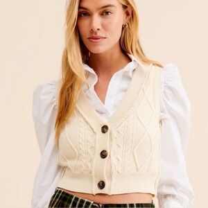 Sincerely Jules Cream Sweater Vest
